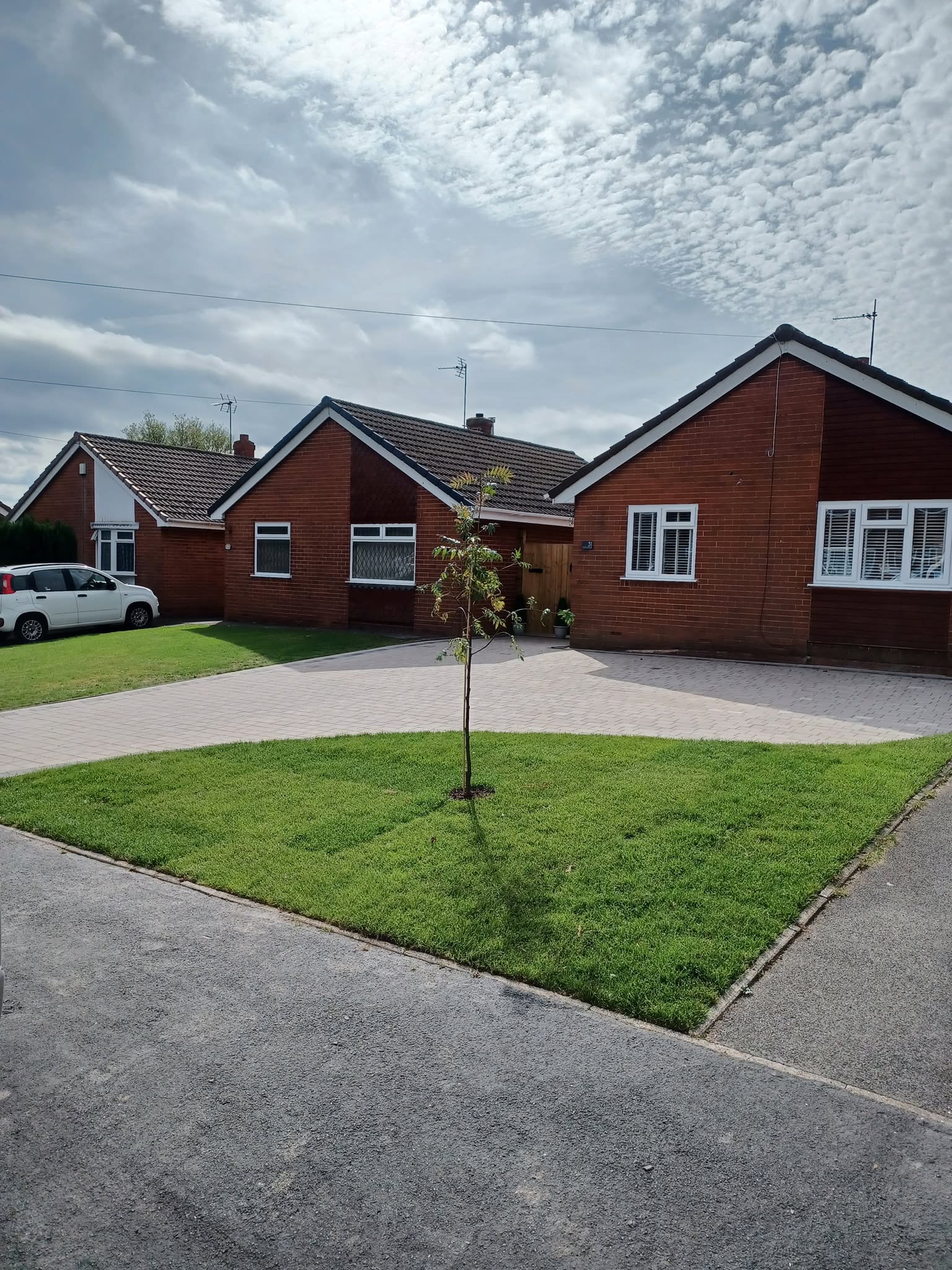 Finished 2-3 car block-paved driveway, Walton