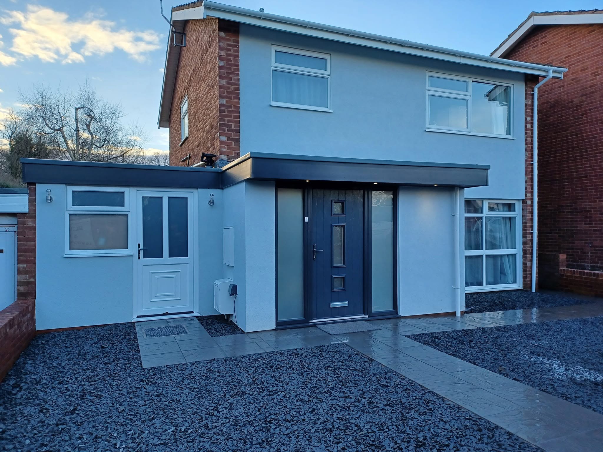 Finished converted garage and new front door, Lichfield