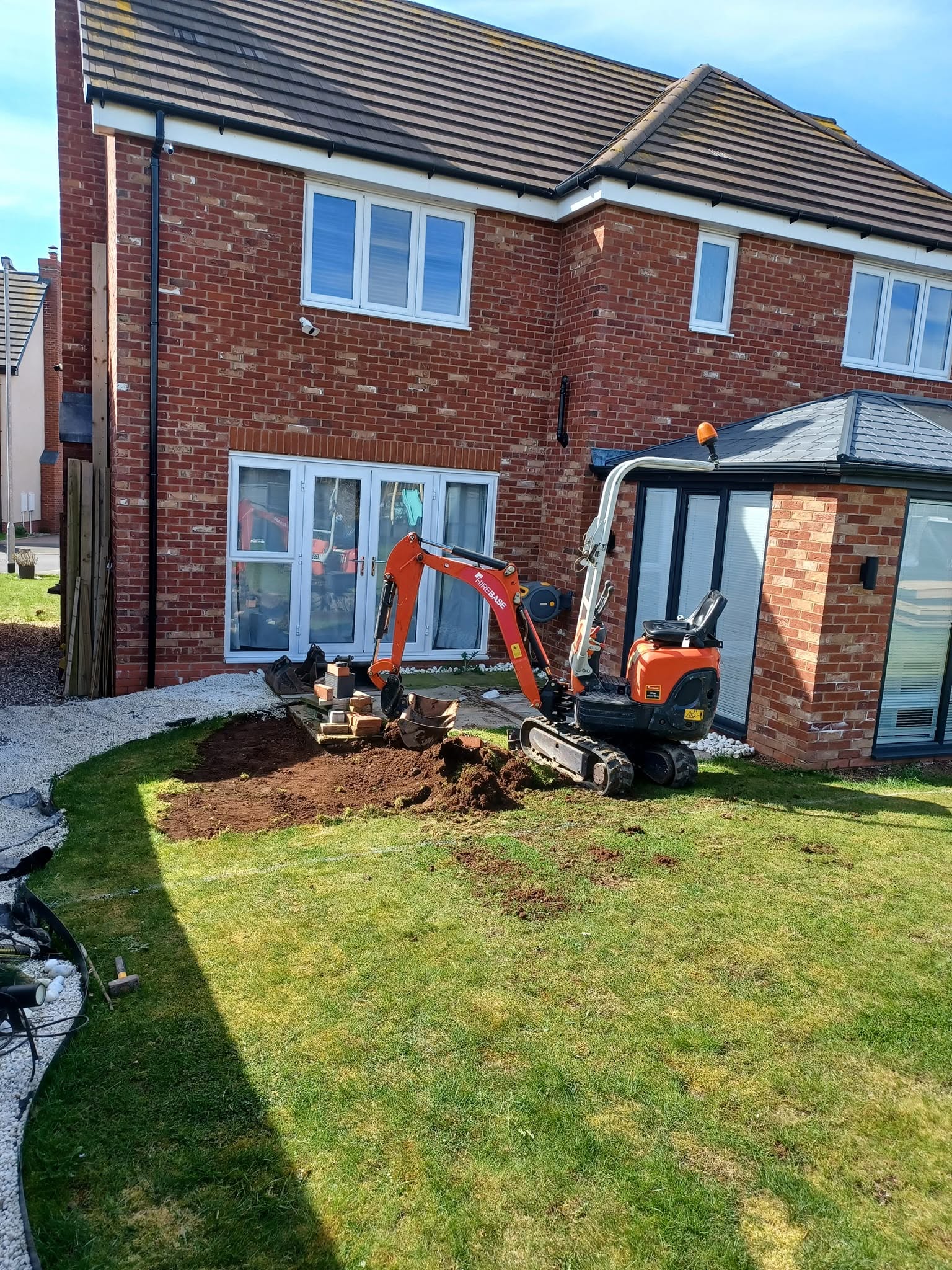 Patio before